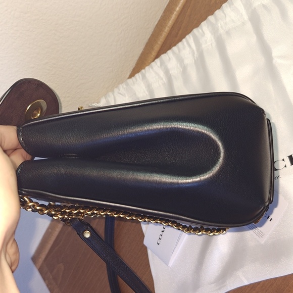 Coach Black Leather Quilting with Gold Tone Hardware - Picture 8 of 10